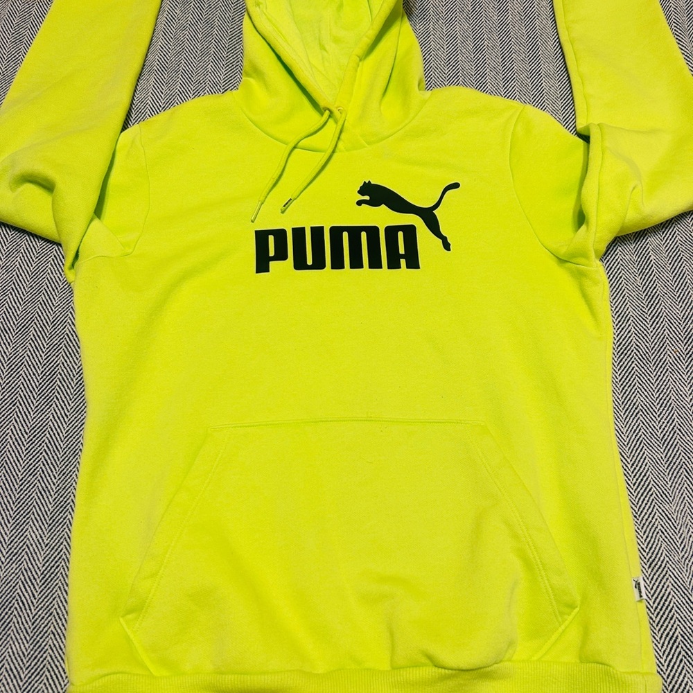 Puma Women's Neon Yellow Hoodie